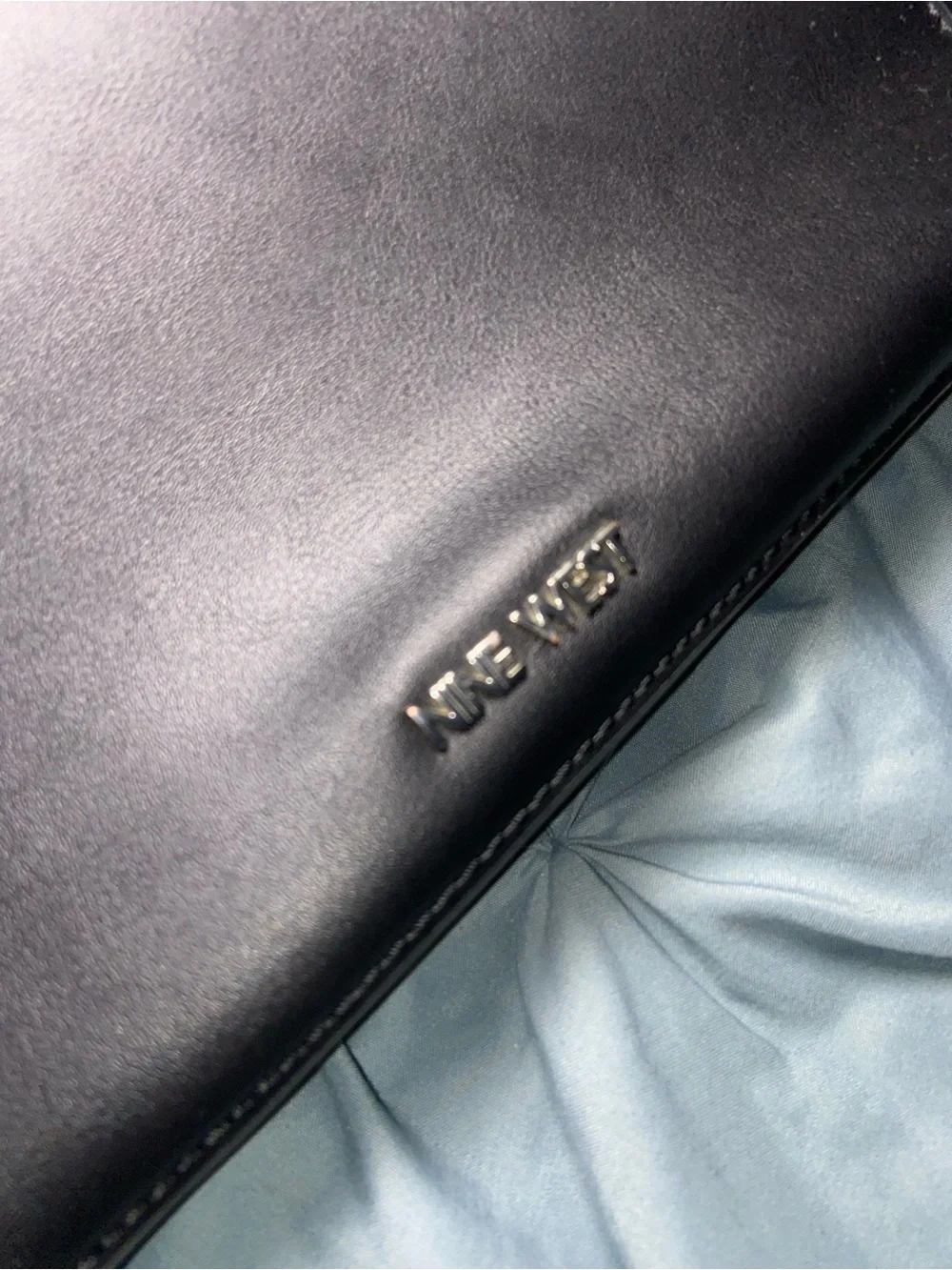 Nine West Black Smooth Crossbody Messenger Bag